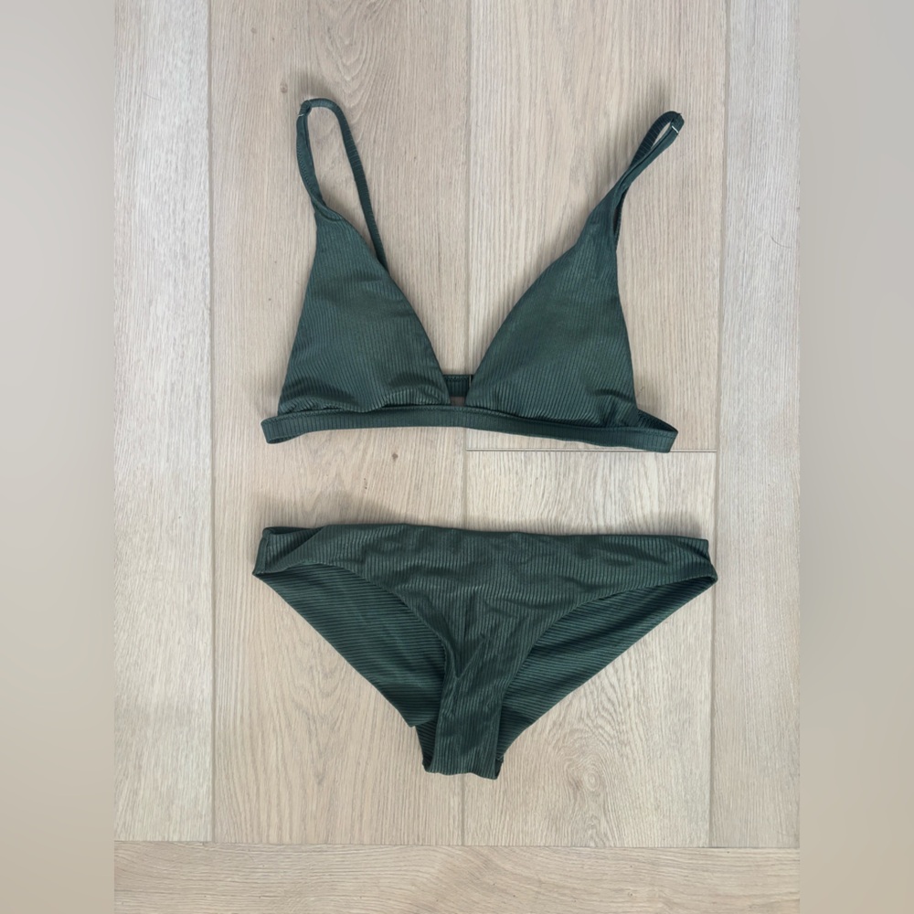 Dark Green Bikini Set
